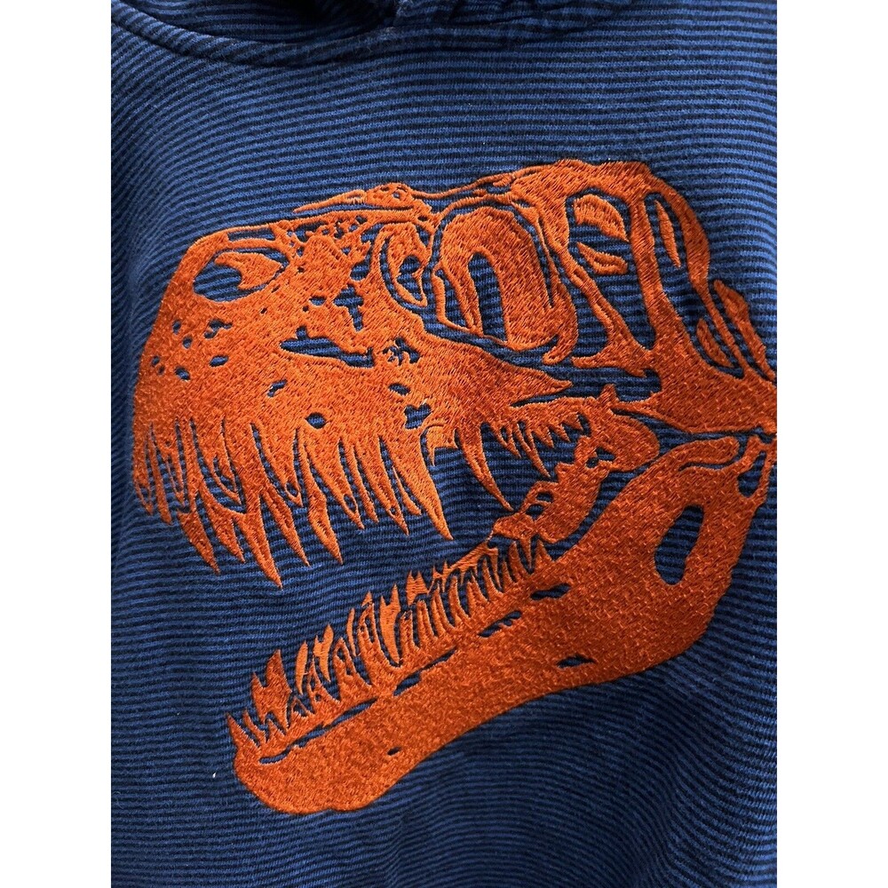 Gymboree Hoodie Kids Large 10-12 Blue Color With Head Of Dinosaur Print